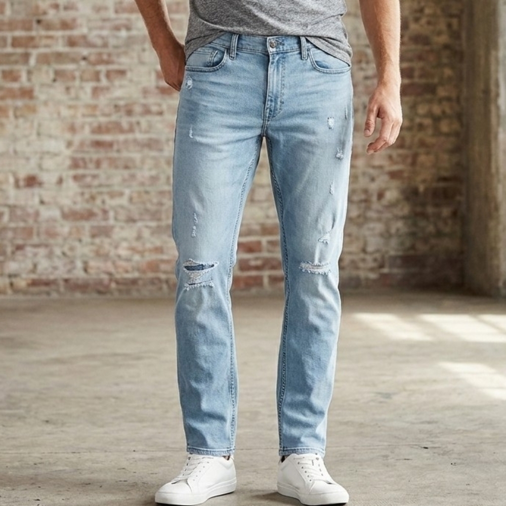 Old Navy Men's Light Blue Slim Jeans Size 36×30✨